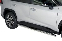 Schwellerrohre Design für TOYOTA RAV 4 Hybrid Bj. 2019- Edelstahl TÜV