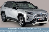 Schwellerrohre Design für TOYOTA RAV 4 Hybrid Bj. 2019- Edelstahl TÜV