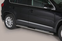 Schwellerrohre Design für VOLKSWAGEN Tiguan 5N Facelift Bj. 2011-16 Edelstahl