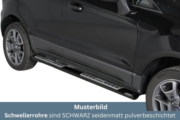 Schwellerrohre Design Schwarz für Ford Ecosport 2014> Edelstahl mit TÜV