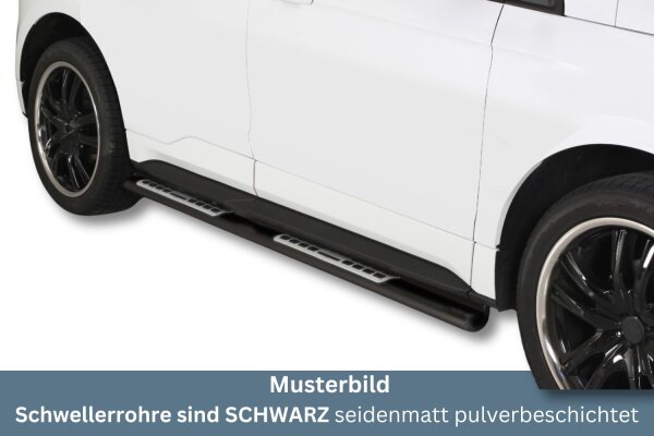 Schwellerrohre Design Schwarz für FORD Edge ab Bj. 2016> Edelstahl mit TÜV