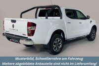 Schwellerrohre Design Schwarz für RENAULT Alaskan Edelstahl mit TÜV