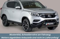 Schwellerrohre Design Schwarz für SSANGYONG Rexton Bj. 2018- Edelstahl mit TÜV