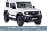 Schwellerrohre Design Schwarz für SUZUKI Jimny GJ HJ Bj.2018- Edelstahl mit TÜV