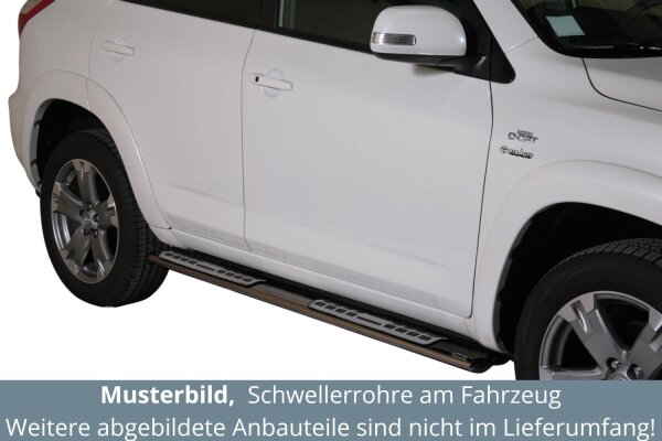 Schwellerrohre Design Schwarz für TOYOTA RAV 4 2010-12 Edelstahl mit TÜV