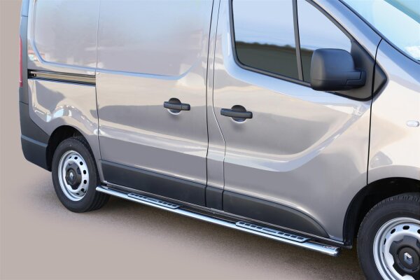 Schwellerrohre Design für RENAULT Trafic L1 ab Bj.14- Edelstahl mit TÜV