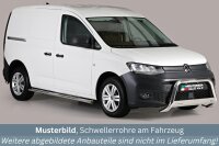 Schwellerrohre Design für VW Caddy 5 Typ SB ab Bj.21- Edelstahl mit TÜV