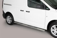 Schwellerrohre Design für VW Caddy 5 Typ SB ab Bj.21- Edelstahl mit TÜV