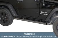 Schwellerrohre mit Tritt SCHWARZ für JEEP Wrangler...