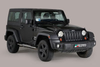 Schwellerrohre Design SCHWARZ für JEEP Wrangler JK 3 Türer 2011> mit TÜV