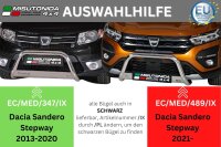 Frontbügel Edelstahl für Dacia Sandero Stepway Bj. 2021- 63mm mit ABE