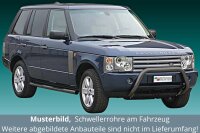 Schwellerrohre SCHWARZ mit Tritt für LAND ROVER...