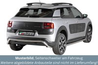 Schwellerrohre ohne Tritt für Citroen C4 Cactus Edelstahl poliert Ø63mm TÜV