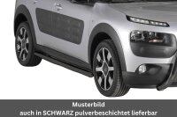 Schwellerrohre ohne Tritt für Citroen C4 Cactus Edelstahl poliert Ø63mm TÜV