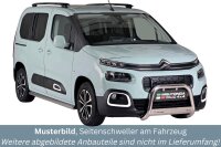 Schwellerrohre ohne Tritt für Citroen Berlingo K9 Bj.2018-  Edelstahl poliert Ø63mm TÜV