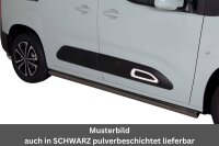 Schwellerrohre ohne Tritt für Citroen Berlingo K9 Bj.2018-  Edelstahl poliert Ø63mm TÜV