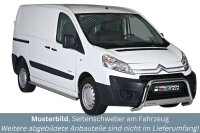 Schwellerrohre ohne Tritt für Citroen Jumpy kurz Bj.2006-2015 Edelstahl poliert Ø63mm TÜV