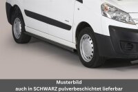 Schwellerrohre ohne Tritt für Citroen Jumpy kurz Bj.2006-2015 Edelstahl poliert Ø63mm TÜV