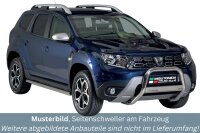 Schwellerrohre ohne Tritt für Dacia Duster 2018- Edelstahl poliert Ø63mm TÜV