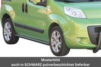 Schwellerrohre ohne Tritt für Fiat Fiorino Bj. 2008- Edelstahl poliert Ø63mm TÜV