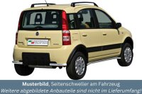 Schwellerrohre ohne Tritt für Fiat Panda 4x4 169 Bj. 2005-2013 Edelstahl poliert Ø50mm TÜV