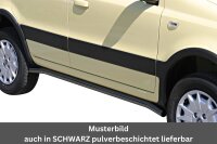 Schwellerrohre ohne Tritt für Fiat Panda 4x4 169 Bj. 2005-2013 Edelstahl poliert Ø50mm TÜV