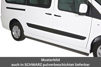 Schwellerrohre ohne Tritt für Fiat Scudo kurz 2006- Edelstahl poliert Ø63mm TÜV