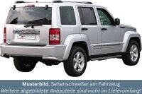 Schwellerrohre ohne Tritt für Jeep Cherokee KK 2008- Edelstahl poliert Ø63mm TÜV