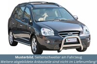 Schwellerrohre ohne Tritt für Kia Carens 2008- Edelstahl poliert Ø63mm TÜV