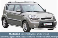 Schwellerrohre ohne Tritt für Kia Soul 2009-13 Edelstahl poliert Ø63mm TÜV