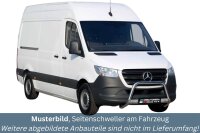 Schwellerrohre ohne Tritt für Mercedes Sprinter W906 W907 W910 Edelstahl poliert Ø63mm TÜV