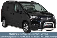 Schwellerrohre ohne Tritt für OPEL Combo E L1 Bj.18- Edelstahl poliert Ø63mm TÜV