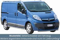 Schwellerrohre ohne Tritt für OPEL Vivaro Bj. 08-13 Edelstahl poliert Ø63mm TÜV