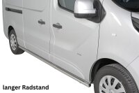 Schwellerrohre ohne Tritt für OPEL Vivaro Bj. 14-18 Edelstahl poliert Ø63mm TÜV