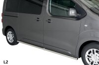 Schwellerrohre ohne Tritt für OPEL Vivaro Zafira Life L2 Edelstahl poliert Ø63mm TÜV