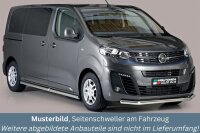 Schwellerrohre ohne Tritt für OPEL Vivaro Zafira Life L3 Edelstahl poliert Ø63mm TÜV