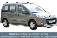 Schwellerrohre ohne Tritt für Peugeot Partner Bj.08-...