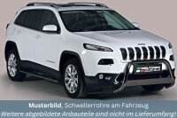 Schwellerrohre SCHWARZ oval mit Tritt für Jeep Cherokee KL Bj.14- Edelstahl mit TÜV