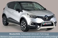 Schwellerrohre ohne Tritt für Renault Captur 1 & 2 Edelstahl poliert Ø63mm TÜV