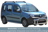 Schwellerrohre ohne Tritt für Renault Kangoo W Edelstahl poliert Ø63mm TÜV