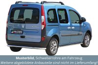 Schwellerrohre ohne Tritt für Renault Kangoo W Edelstahl poliert Ø63mm TÜV