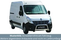 Schwellerrohre ohne Tritt für Renault Master 3 (L2) Edelstahl poliert Ø63mm TÜV