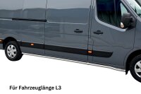 Schwellerrohre ohne Tritt für Renault Master 3 (L3) Edelstahl poliert Ø63mm TÜV