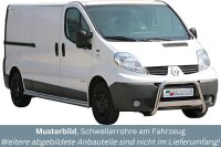 Schwellerrohre ohne Tritt für Renault Trafic 2007-2013 (L2) Edelstahl poliert Ø63mm TÜV