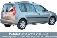 Schwellerrohre ohne Tritt für Skoda Roomster 5J 2007- Edelstahl poliert Ø63mm TÜV