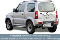 Schwellerrohre ohne Tritt für Suzuki Jimny FJ 98/12 Edelstahl poliert Ø63mm TÜV