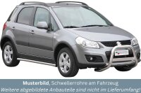 Schwellerrohre ohne Tritt für Suzuki SX4 09- Facelift Edelstahl poliert Ø63mm TÜV