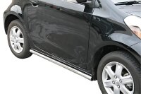 Schwellerrohre ohne Tritt für TOYOTA IQ 08-15 Edelstahl poliert Ø50mm TÜV