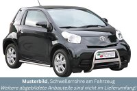 Schwellerrohre ohne Tritt für TOYOTA IQ 08-15 Edelstahl poliert Ø50mm TÜV