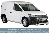 Schwellerrohre ohne Tritt für VW Caddy 5 Typ SB Bj.20- Edelstahl poliert Ø63mm TÜV